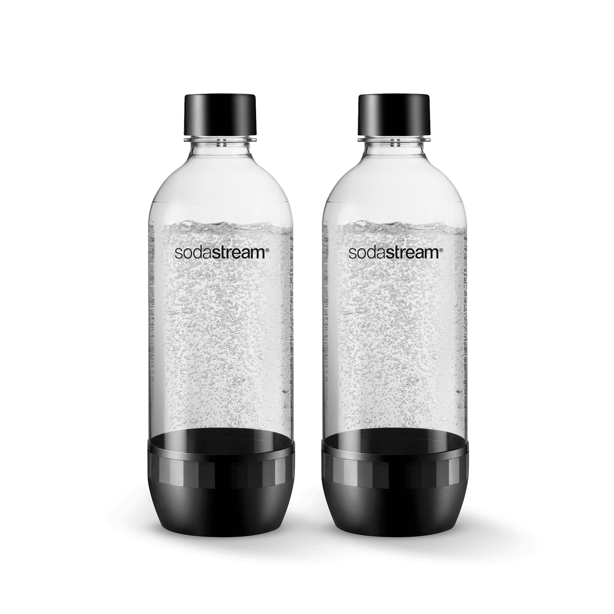 1L Klassieke Vaatwasserbestendige Flessen Duopack - Zwart sodastream