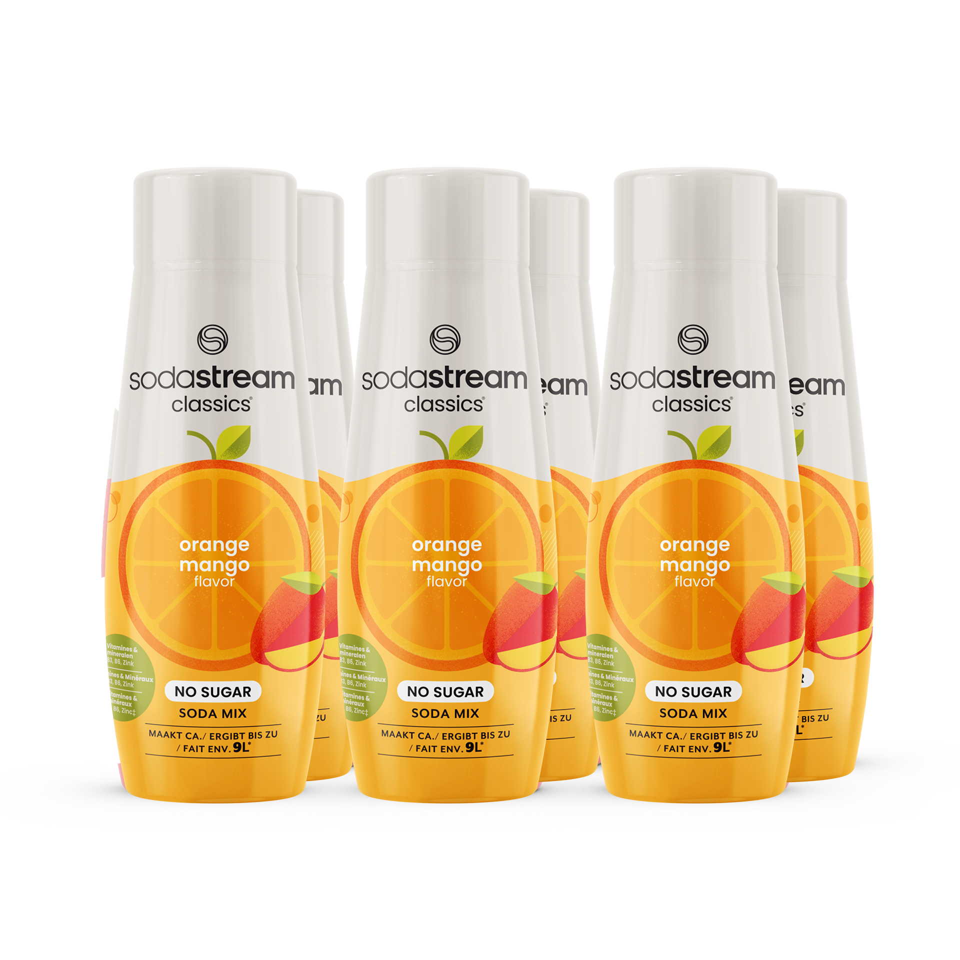 SodaStream Classics - Fruit Flavours - Orange Mango Zero - 6-pack