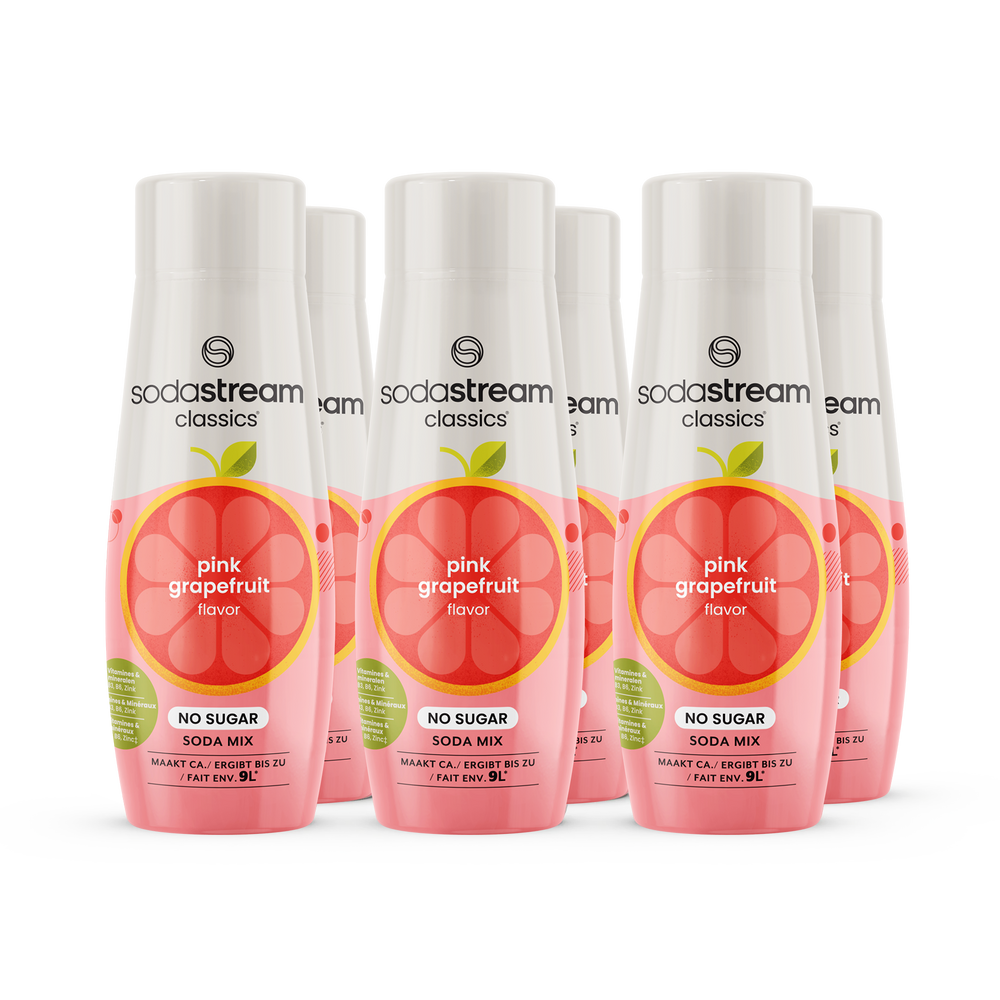 SodaStream Classics - Fruit Flavours - Pink Grapefruit Zero - 6-pack