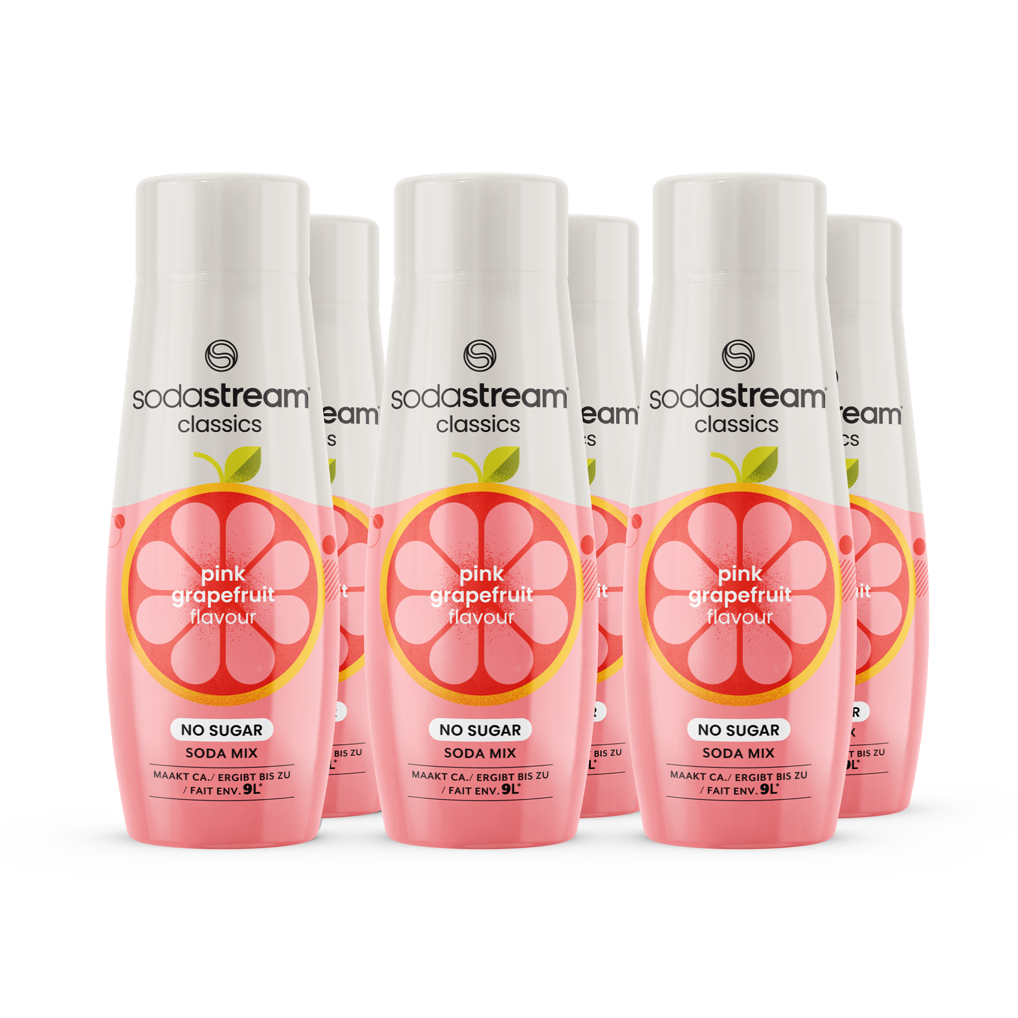 SodaStream Pink Grapefruit Suikervrij 6-pack Siroop Smaak