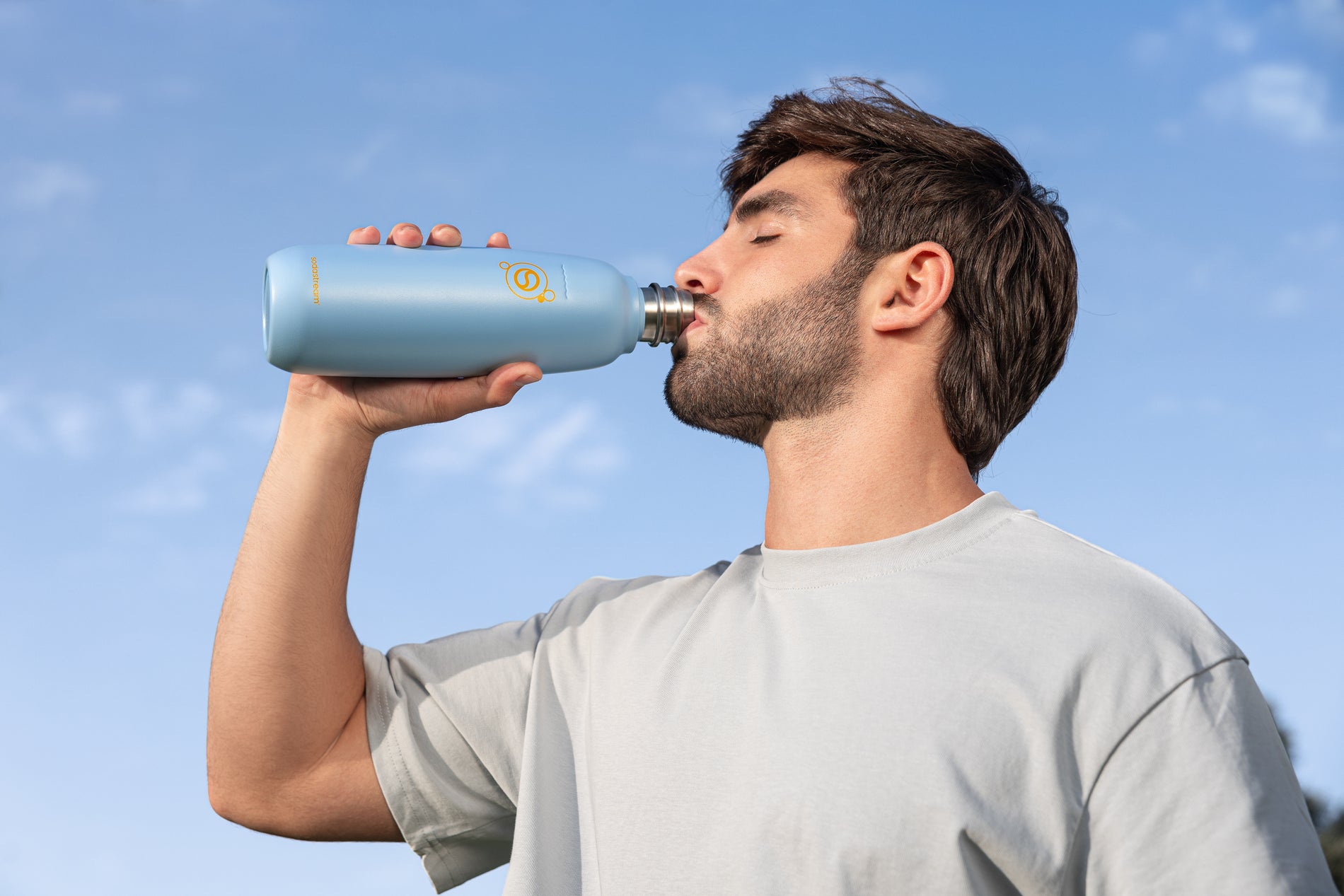 0.9L Sodastream fizz & go™ roestvrijstalen bruiswaterfles ice