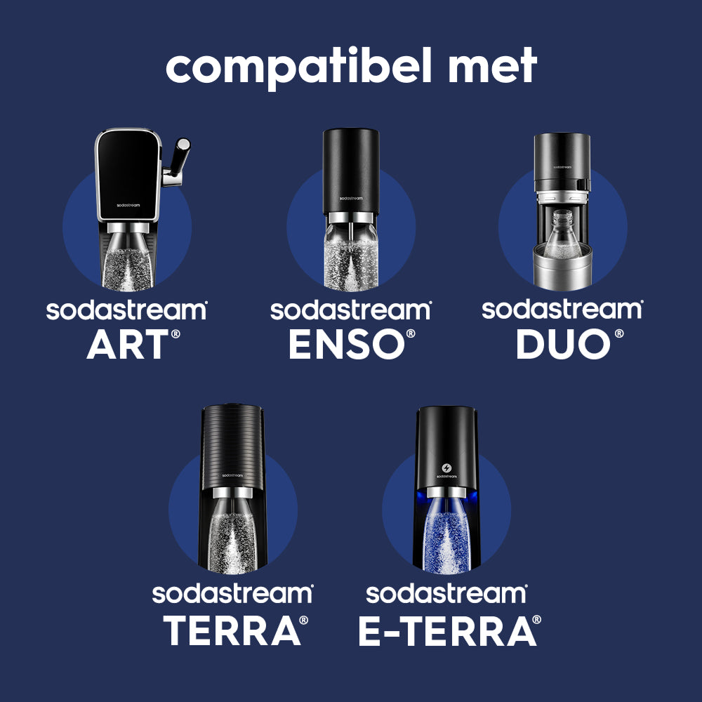 0.9L Sodastream fizz & go™ roestvrijstalen bruiswaterfles bosbes