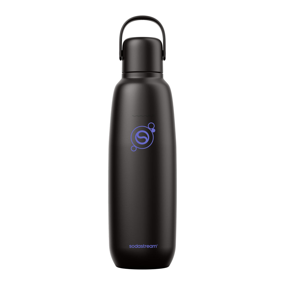 Bouteille de gazéification Sodastream fizz & go™ 0.9L en inox, sans BPA, couleur noire sodastream
