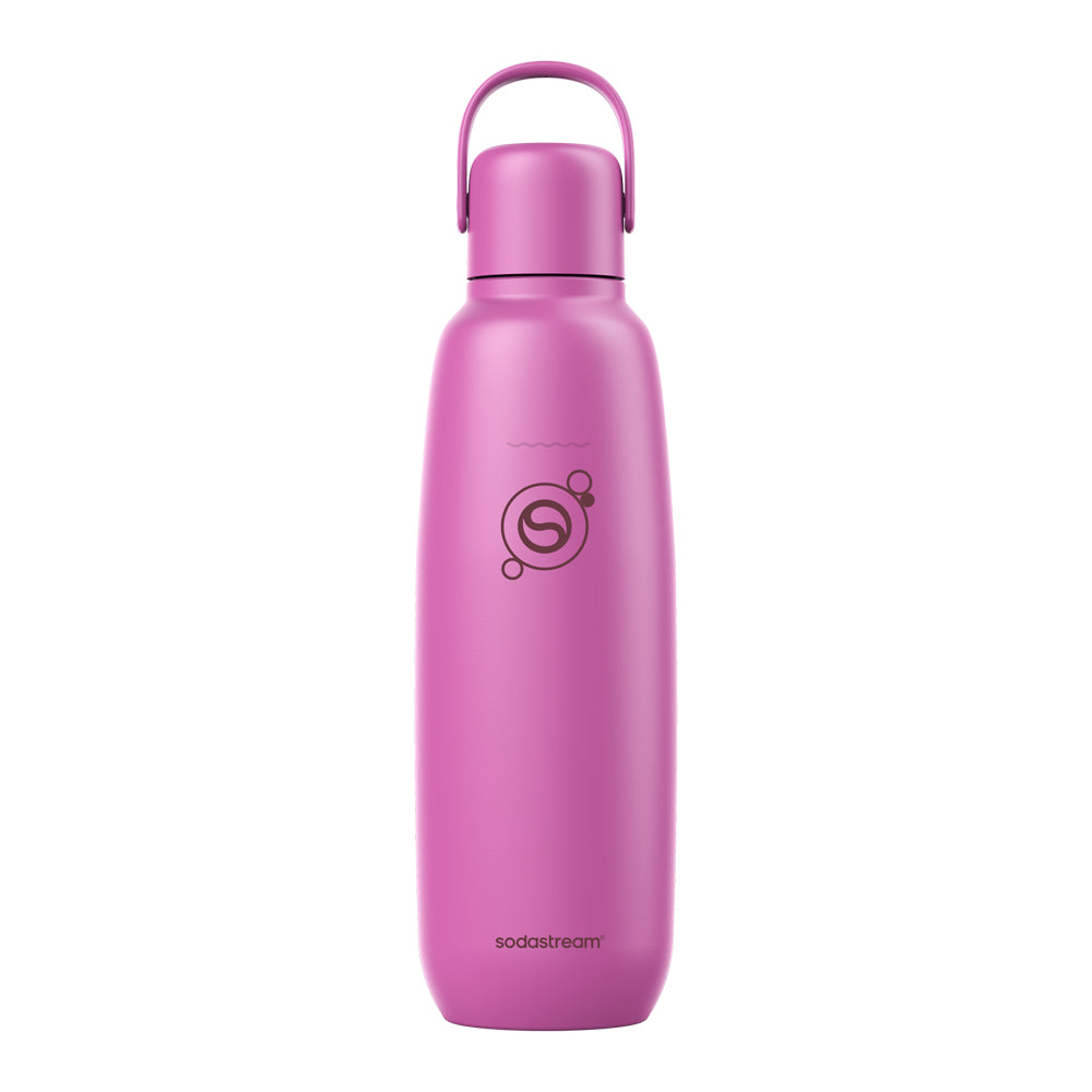 Bouteille de gazéification Sodastream fizz & go™ 0.9L en inox, sans BPA, couleur goyave sodastream