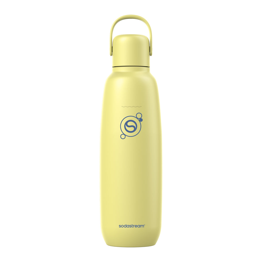 Bouteille de gazéification Sodastream fizz & go™ 0.9L en inox, sans BPA, couleur citron sodastream