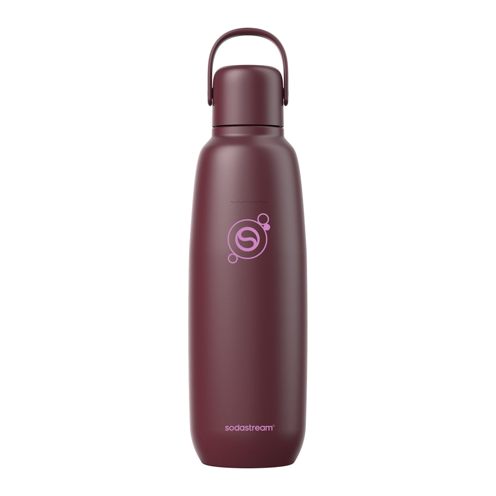 0.9L Sodastream fizz & go™ roestvrijstalen bruiswaterfles granaatappel sodastream