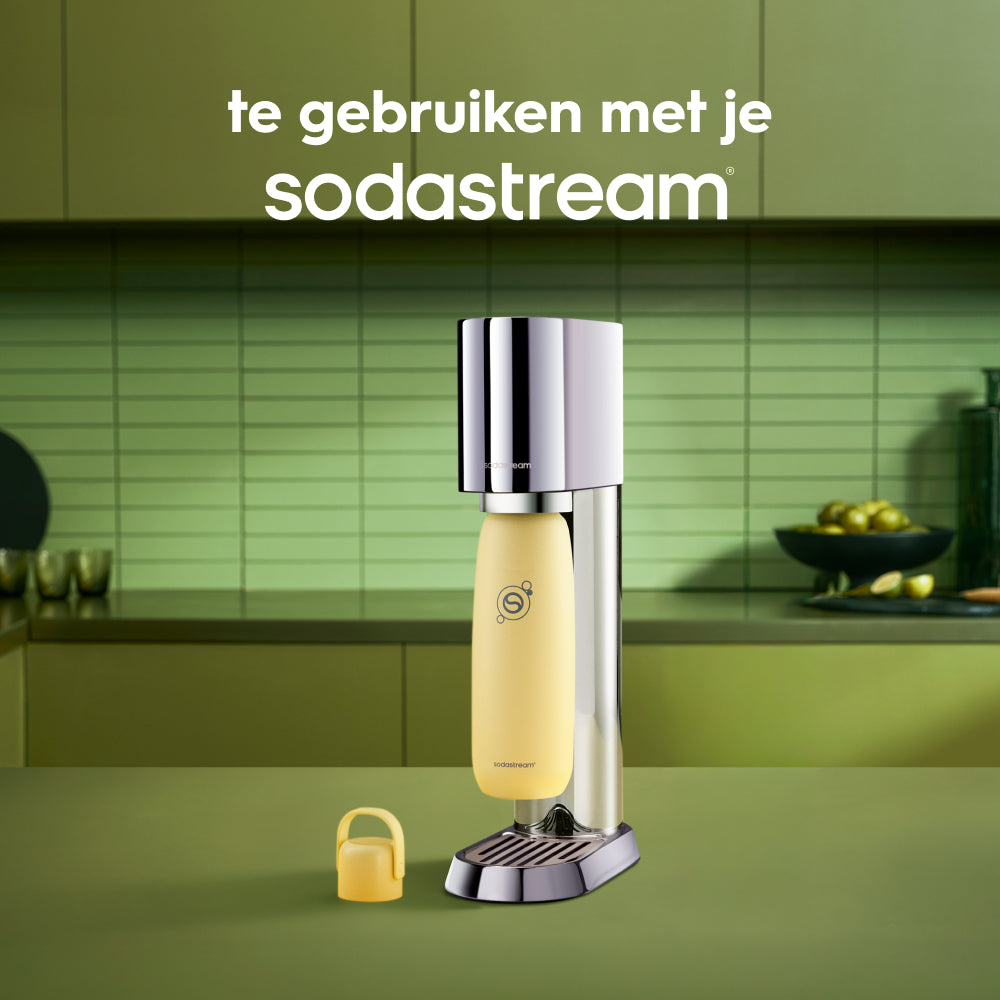 0.9L Sodastream fizz & go™ roestvrijstalen bruiswaterfles citroen