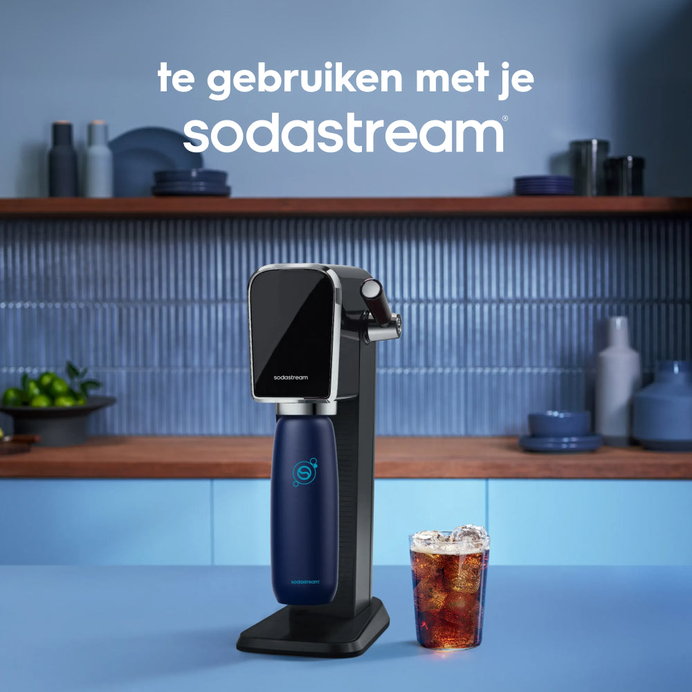 0.9L Sodastream fizz & go™ roestvrijstalen bruiswaterfles bosbes
