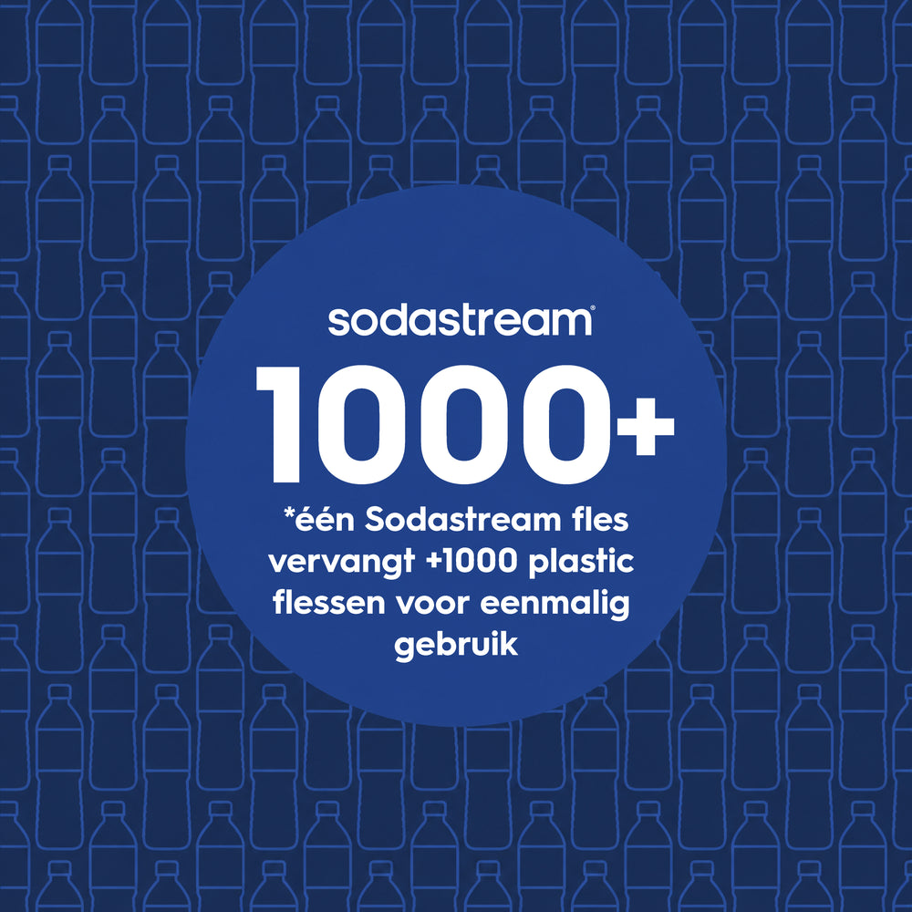 0.9L Sodastream fizz & go™ roestvrijstalen bruiswaterfles bosbes