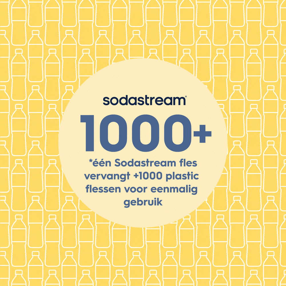 0.9L Sodastream fizz & go™ roestvrijstalen bruiswaterfles citroen