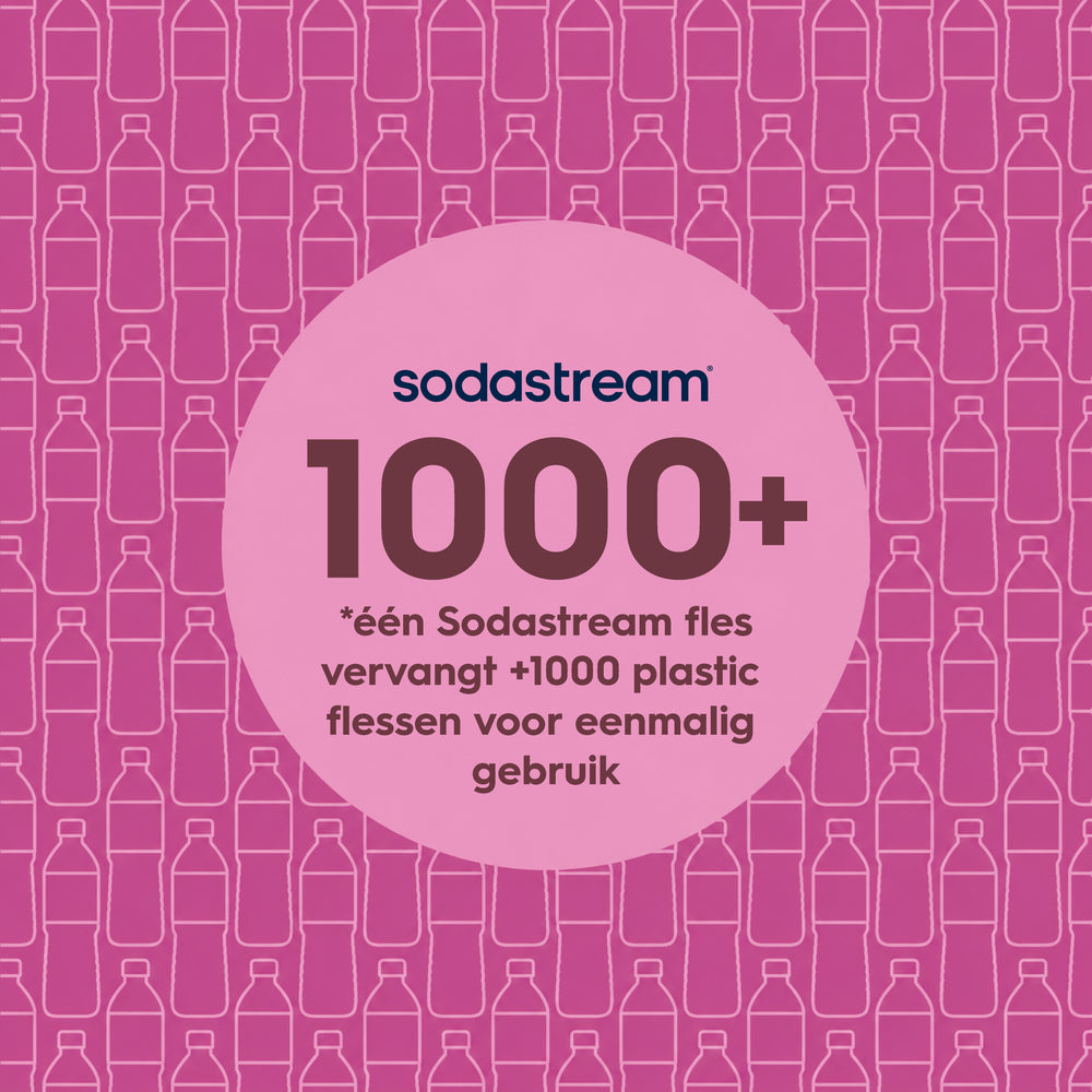 0.9L Sodastream fizz & go™ roestvrijstalen bruiswaterfles guave